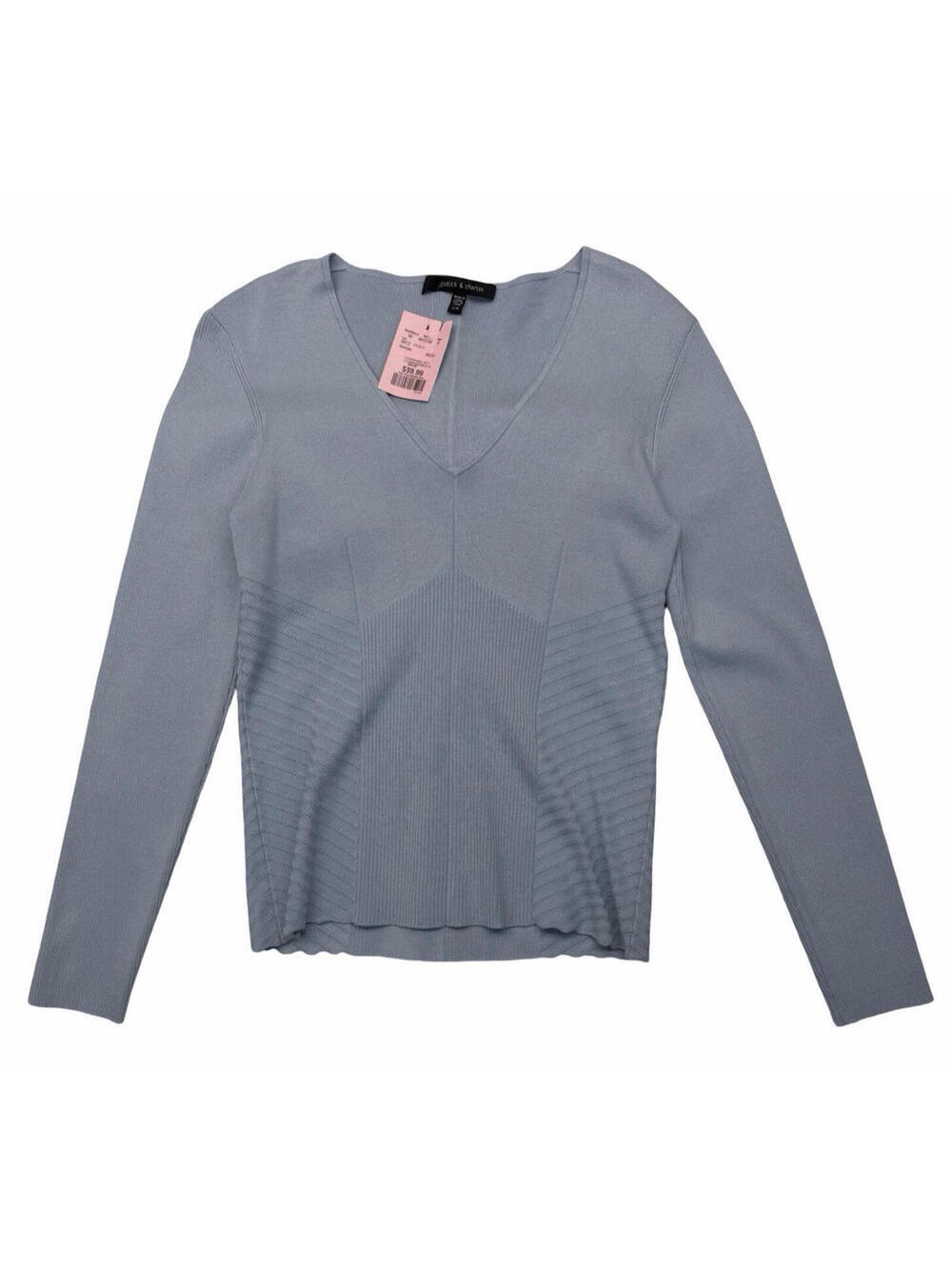 Judith & Charles Etienne B Pullover Sweater Silk Cotton Blue Size L